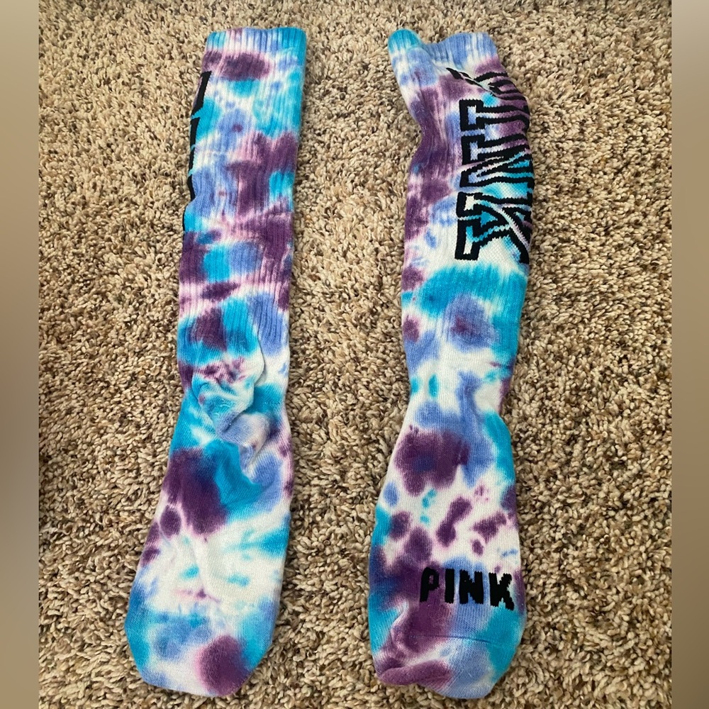 PINK tie dye socks